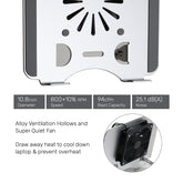 ARIZONE Laptop Stand with Cooling Fan, Laptop Cooling Pad, Adjustable Height Laptop Riser for Gaming Laptop